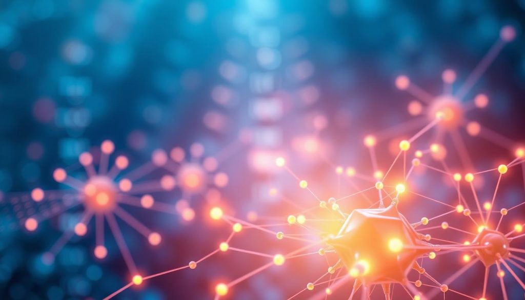 A conceptual illustration of neural networks in AI decision-making, featuring a visually striking 3D representation of interconnected nodes and pathways symbolizing data flow. In the foreground, a glowing, intricate neural network structure is highlighted, with circuits pulsating with energy. The middle ground showcases abstract digital elements, such as binary code and algorithmic patterns, creating an engaging sense of movement. The background features a gradient of blue and purple hues to evoke a futuristic atmosphere, enhanced by soft glows and dynamic light effects that suggest advanced technology. The overall mood is innovative and thought-provoking, capturing the complexity and sophistication of AI mechanisms. The composition is framed with a slight tilt to add visual interest, akin to a professional technology magazine cover. A conceptual illustration of neural networks in AI decision-making, featuring a visually striking 3D representation of interconnected nodes and pathways symbolizing data flow. In the foreground, a glowing, intricate neural network structure is highlighted, with circuits pulsating with energy. The middle ground showcases abstract digital elements, such as binary code and algorithmic patterns, creating an engaging sense of movement. The background features a gradient of blue and purple hues to evoke a futuristic atmosphere, enhanced by soft glows and dynamic light effects that suggest advanced technology. The overall mood is innovative and thought-provoking, capturing the complexity and sophistication of AI mechanisms. The composition is framed with a slight tilt to add visual interest, akin to a professional technology magazine cover.
