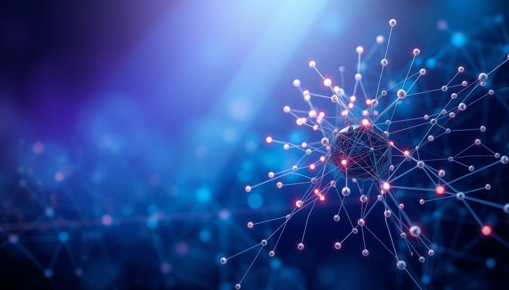 A visually compelling representation of a neural network, emphasizing its complexity and interconnectedness. In the foreground, an intricate digital neural network structure with glowing nodes and interconnected lines, symbolizing data flow and processing. The middle ground features abstract representations of data points and algorithms, seamlessly integrating with the neural network. The background consists of a gradient blend of deep blue and purple hues, evoking a sense of mystery and introspection, while light rays pierce through, illuminating the neural structure. The scene is rendered with high detail, utilizing soft, ambient lighting to enhance the futuristic atmosphere. The camera angle is slightly tilted to suggest depth and dynamism, compelling the viewer to explore the unseen layers of AI processes. A visually compelling representation of a neural network, emphasizing its complexity and interconnectedness. In the foreground, an intricate digital neural network structure with glowing nodes and interconnected lines, symbolizing data flow and processing. The middle ground features abstract representations of data points and algorithms, seamlessly integrating with the neural network. The background consists of a gradient blend of deep blue and purple hues, evoking a sense of mystery and introspection, while light rays pierce through, illuminating the neural structure. The scene is rendered with high detail, utilizing soft, ambient lighting to enhance the futuristic atmosphere. The camera angle is slightly tilted to suggest depth and dynamism, compelling the viewer to explore the unseen layers of AI processes.